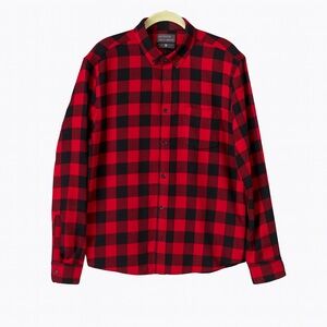 Primark Red and Black Casual Button Down Shirt